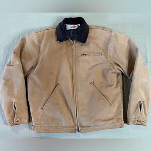 1980s Dickies Brown Duck Blanket-Lined Jacket (758) Large